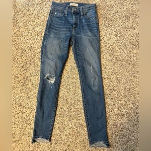 Madewell 25 Short High Waisted Skinny Jeans